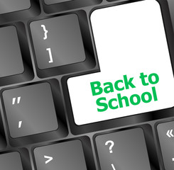 Poster - Back to school, Education concept: computer keyboard