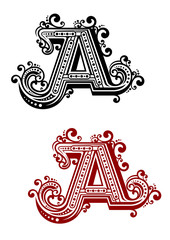 Wall Mural - Capital letter A with flourishes