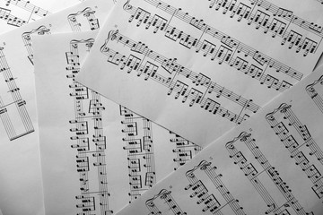 Sticker - Music notes background