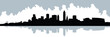 Skyline silhouette of the city of  Cleveland, Ohio, USA.