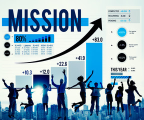 Canvas Print - Mission Success Target Solution Aim Aspiration Concept