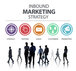 Wall Mural -  Inbound Marketing Strategy Advertisement Commercial Concept