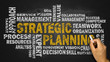 © cacaroot - strategic planning word cloud on blackboard