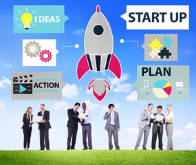Canvas Print - Startup Innovation Planning Ideas Team Success Concept