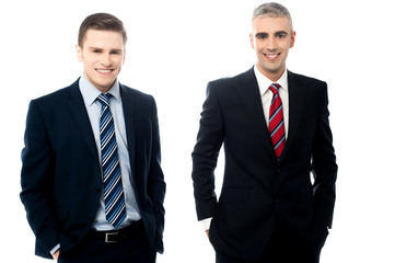 Wall Mural - Young businessmen posing together