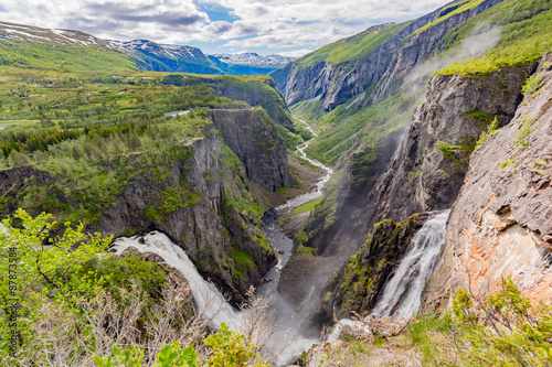 Nowoczesny obraz na płótnie Voringsfossen waterfalls near Hardangervidda in Norway