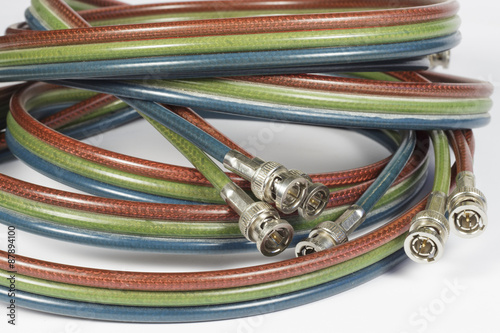 Fotografía Cables with BNC connectors for analog component video