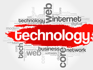 Poster - Technology word cloud, business concept