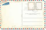 Fototapeta  - Postcard vector in air mail style