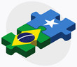 Brazil and Somalia Flags