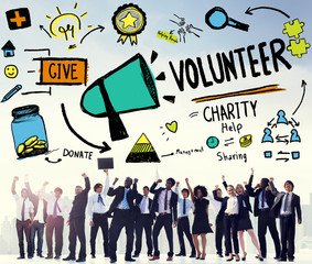 Wall Mural - Volunteer Charity Help Sharing Giving Donate Assisting Concept