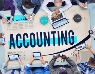 Wall Mural - Accounting Financial Bookkeeping Budget Management Concept