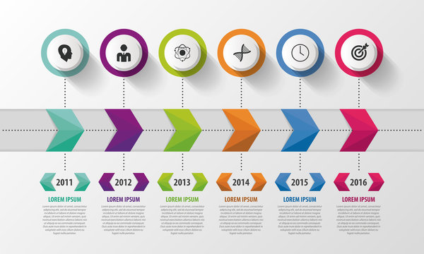 Modern Timeline Infographic. Abstract Design Template. Vector Illustration.