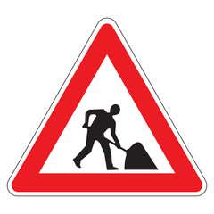 Wall Mural - Roadworks sign