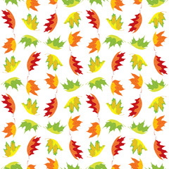 Wall Mural - Colorful maple leaves, seamless background