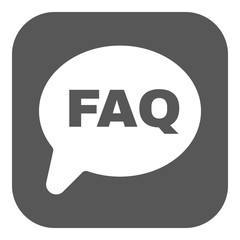 Poster - The faq speech bubble icon. Help symbol. Flat