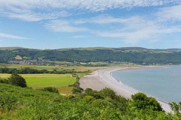 Canvas Print - Somerset coast Porlock England UK near Exmoor towards Porlock Weir