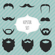 © peregrina_yulya - Set of mustaches and beards vintage elements