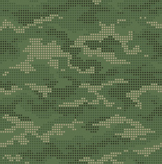 Wall Mural - dot camouflage seamless pattern green