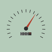 Vector minimal illustration of speedometer gauges