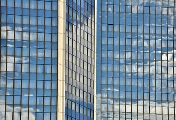 Reflex of sky in windows