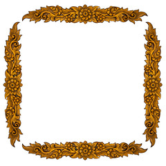 Canvas Print - flower carved frame