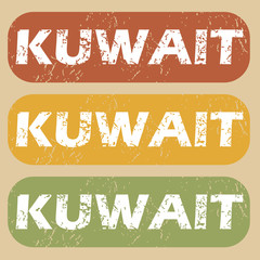 Wall Mural - Vintage Kuwait stamp set