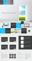 Canvas Print - website template design vector epsa 10
