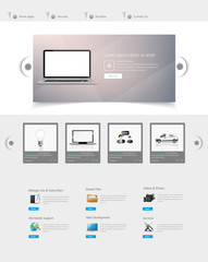 Canvas Print - modern one page website template vector