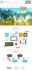 Canvas Print - Flat Modern Website Template, One page Design