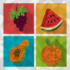 Wall Mural - Fruits digital design.