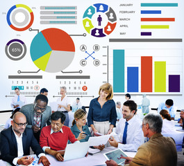 Poster - Bar Graph Chart Data Information Inforgraphic Report Concept