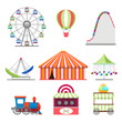 © K3Star - Park icons set in flat style