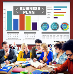 Canvas Print - Business plan Bar Graph Data Development Information Concept