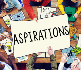 Wall Mural - Aspiration Expectation Inspiration Hope Concept