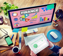 Poster - Chart Currency Loan Financial Growth Strategy Plan Concept