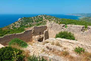 Canvas Print - Kastelos ruins. Rhodes, Greece