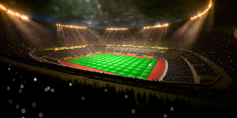 Football Stadium, Trophy, Lighting Equipment, Grass, Floodlit