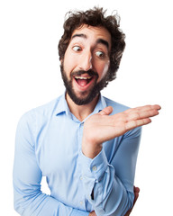 Poster - surprised young man showing gesture