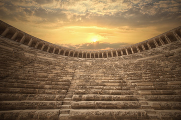 Old amphitheater Aspendos in Antalya, Turkey