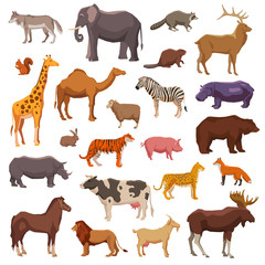 Wall Mural - Big Animals Set