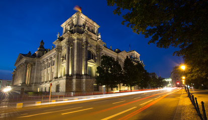 Wall Mural - german bundestag in berlin in the evening