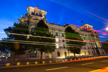 Wall Mural - german bundestag in berlin in the evening