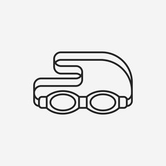 Canvas Print - Goggles line icon