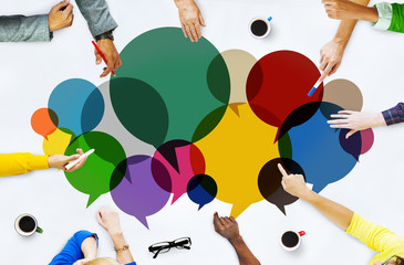 Poster - Casual People Message Talking Communication Concept