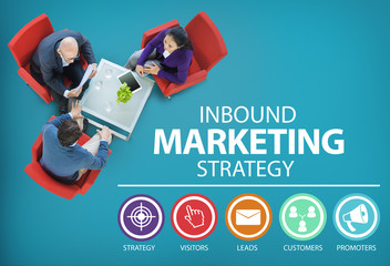 Wall Mural - Inbound Marketing Strategy Commerce Solution Concept