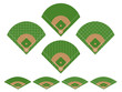 Set of Baseball Fields