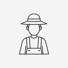 Wall Mural - farmer line icon