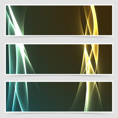 Wall Mural - Electric hi-tech abstract modern banner set