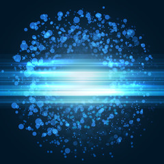 Wall Mural - Modern bright blue music club poster